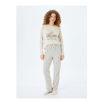 Pijama lejera cu imprimeu Winnie the Pooh