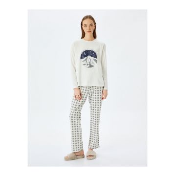 Pijama lejera de bumbac cu snur
