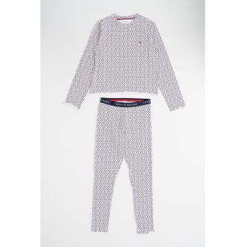 Pijama lunga din amestec de bumbac