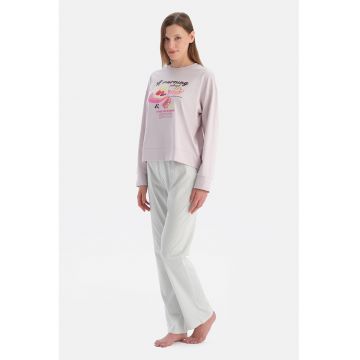 Pijama regular fit cu imprimeu grafic