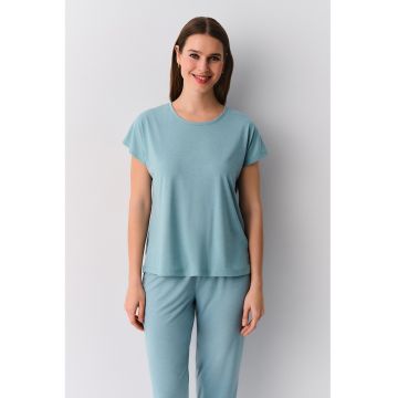 Pijama regular fit cu model uni