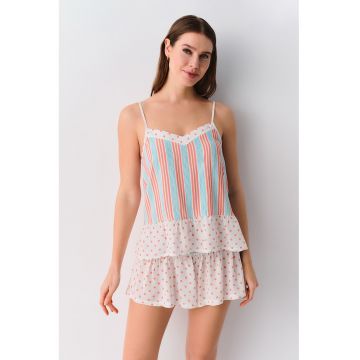 Pijama scurta cu decolteu in V