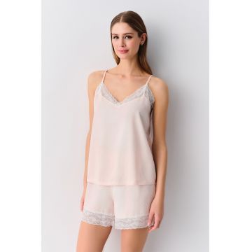 Pijama scurta cu garnituri de dantela