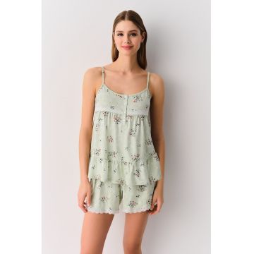 Pijama scurta cu model floral