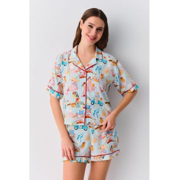 Pijama scurta cu modele variate