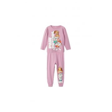 Pijamale copii -  roz - bumbac-elastan -