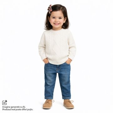 Pulover bebelusi Chicco tricotat, alb, 00020-69MC