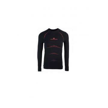 Bluza termoactiva  Nordic - Bumbac/Elastan - Negru/Rosu