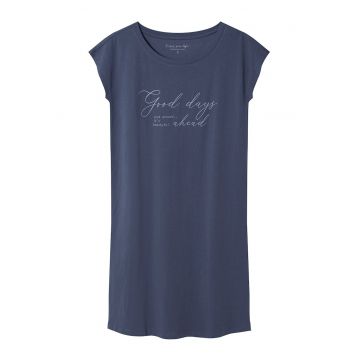 Camasa de noapte dama cu maneci scurte si imprimeu scris de mana - Delanie