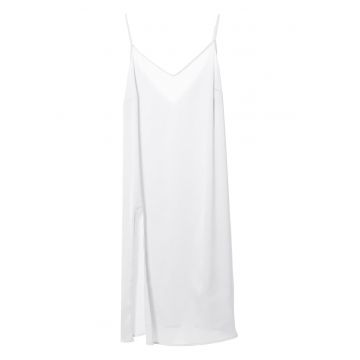 Camasa de noapte  satin gri deschis