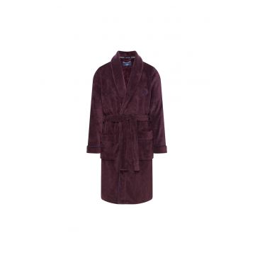 Halat de baie barbati -  Fleece - Maro bronz -
