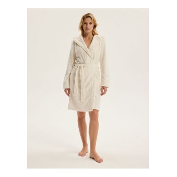 Halat de baie dama Alb crem Coriso  L/XL