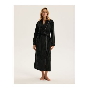Halat de baie dama Negru Reva 2