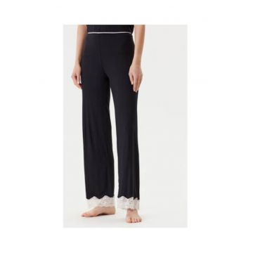 Pantaloni de pijama pentru dama -  viscoza - negru