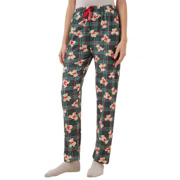 Pantaloni pijama dama -  Jerseu - Verde Smarald -