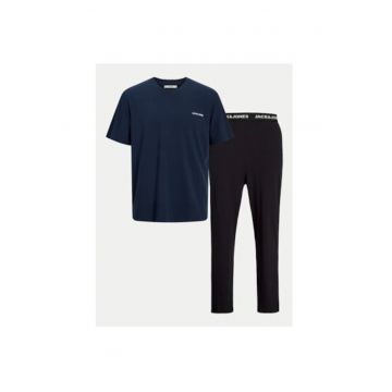 Pijama barbati -  304810503 - Bumbac/Poliester - Albastru