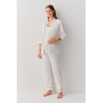 Pijama cu pantaloni lungi - pentru gravide - 3 piese