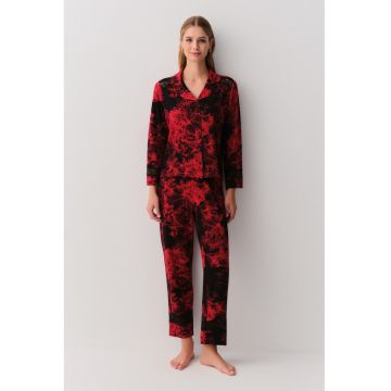 Pijama cu revere decupate Dragon