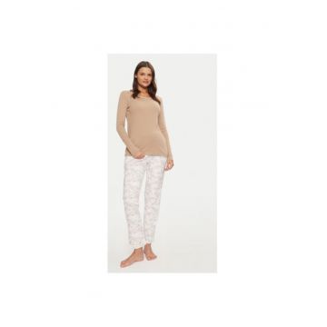 Pijama dama -  304525292 - Poliester/Bumbac - Bej