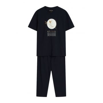 Pijama dama Dairoku -  Bumbac - Negru