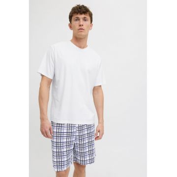 Pijama din amestec de bumbac cu pantaloni scurti