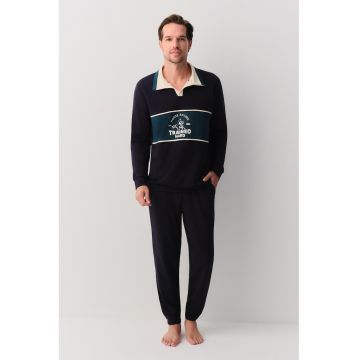 Pijama din amestec de bumbac si modal