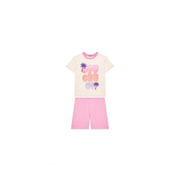 Pijama fete  30960P08O - Bumbac - Roz