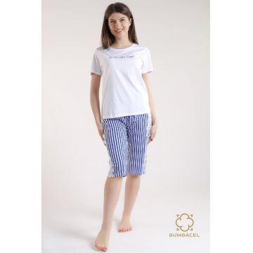 Pijama pentru dame cu tricou si pantaloni scurti