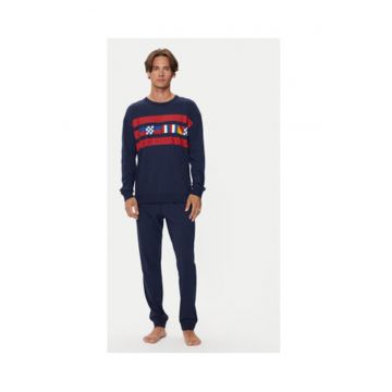 Pijamale barbatesti  albastru - 100% bumbac -