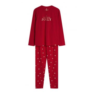 Pijamale dama -  Dotie - cu fulgi de zapada - Craciun