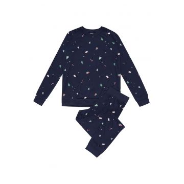 Pijamale de dama  bumbac albastru