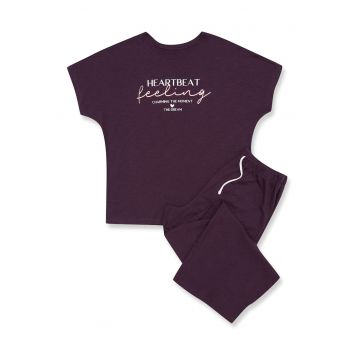 Pijamale de dama  bumbac mov