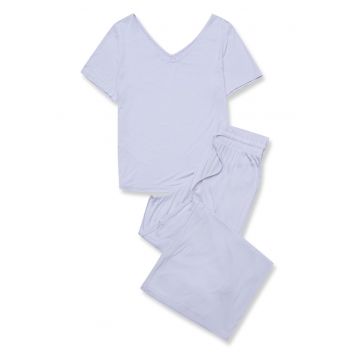 Pijamale de dama  tricot gri deschis