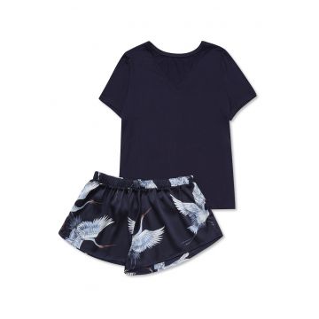 Pijamale de dama  viscoza bleumarin