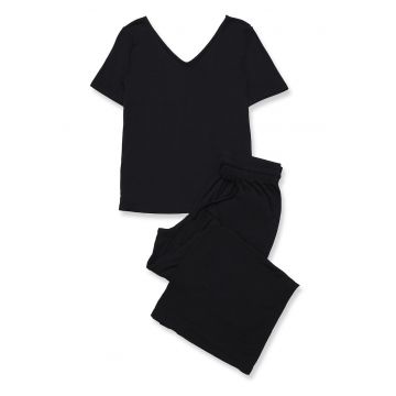 Pijamale  viscoza negru