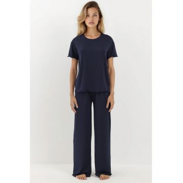 Set pijamale dama  Relax Fit - moale - bleumarin - jerseu