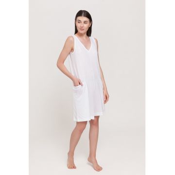 Salopeta de pijama din amestec de lyocell cu decolteu in V