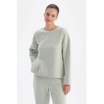 Bluza de pijama cu aspect matlasat