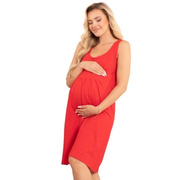 Camasa alaptat, Sofia, Din bumbac, Cu fermoar pe mijloc, Fara maneci, Masura L/XL, Red