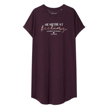 Camasa de noapte  bumbac violet