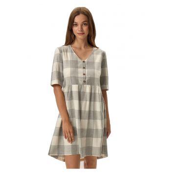 Camasa de noapte dama -  bumbac - gri