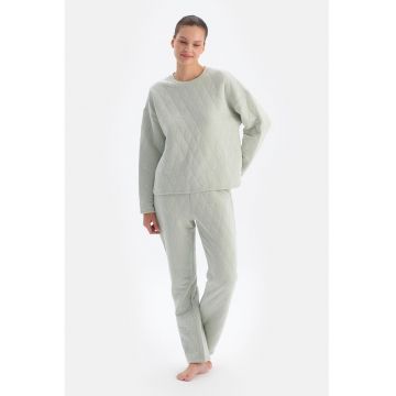 Pantaloni de pijama cu aspect matlasat