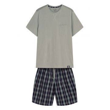 Pijama barbati Dexter  verde pal - gri