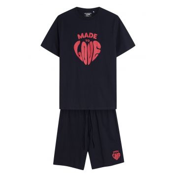 Pijama barbati Sierra  negru - rosu