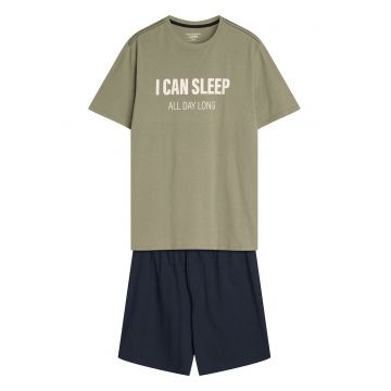 Pijama barbati Sleeper Henderon verde - bleumarin