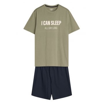Pijama barbati Sleeper Henderon verde - bleumarin