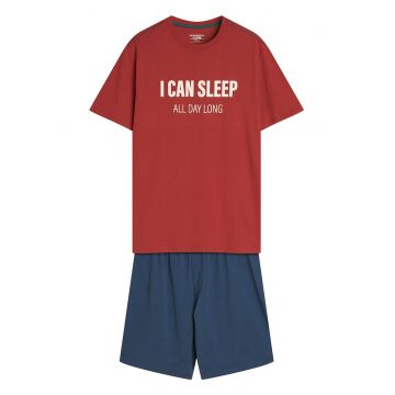 Pijama barbati Sleeper  rosu - albastru