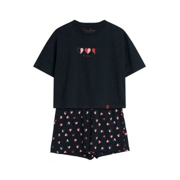 Pijama dama Necesito  negru - roz