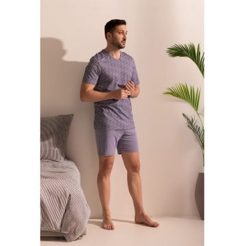 Pijama din amestec de bambus cu maneci scurte Icons