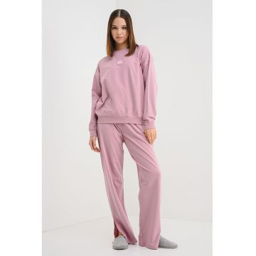 Pijama din amestec de bumbac cu logo